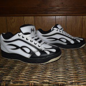 Sha Sha Sk8 flame leather shoes  mens size 11 GUC!